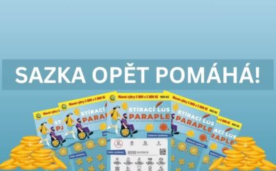 Sazka předává Centru Paraple dalších přibližně 900 000 korun!