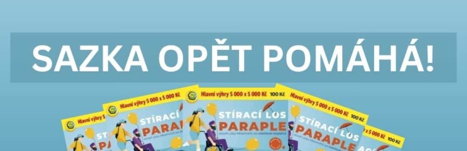 Sazka předává Centru Paraple dalších přibližně 900 000 korun!