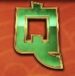 Symbol Písmeno Q automatu Samurai Code od Pragmatic Play