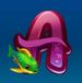 Symbol Písmeno A automatu Rich Fish od Apollo Games