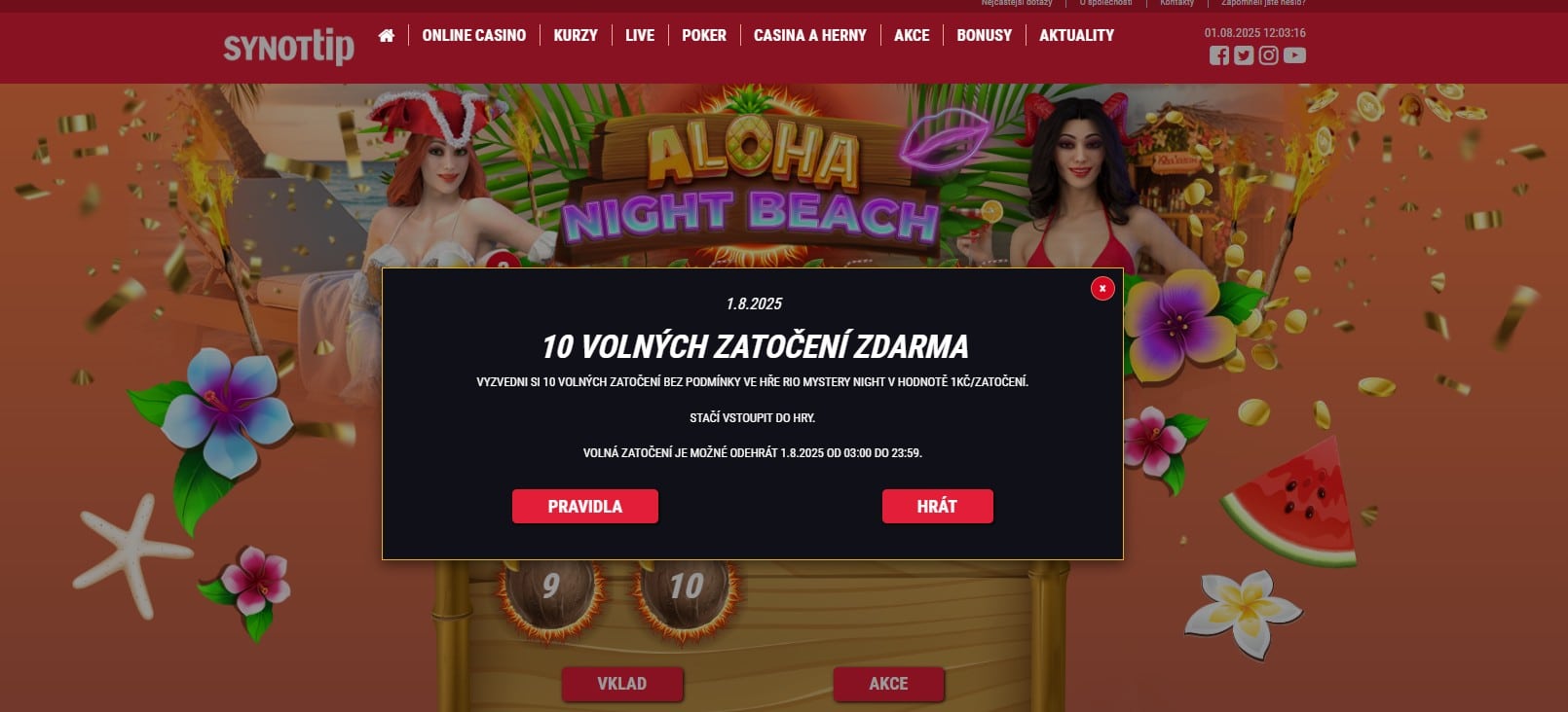 Synottip okénko kalendáře