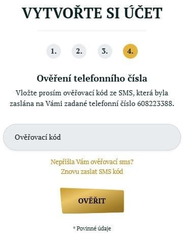 Registrace casino Kartáč