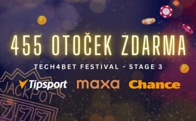 Tech4Bet festival s 455 free spiny u Tipsport Chance a Maxy