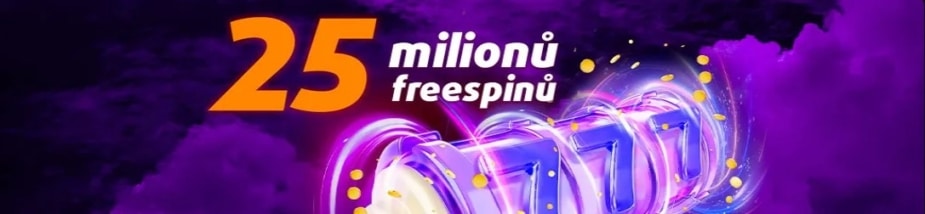 25 milionů free spinů