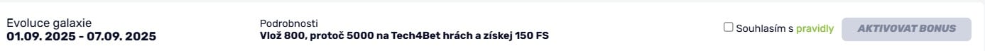 Atktivovat bonus Evoluce Galaxie
