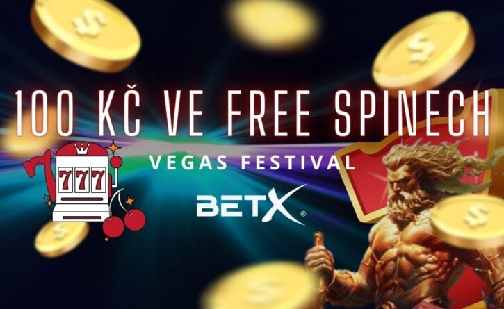 BetX bonus 100 Kč ve free spinech