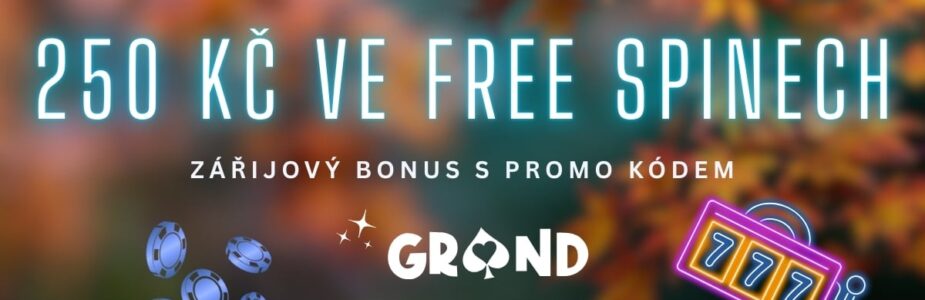 Grandwin 250 Kč ve free spinech