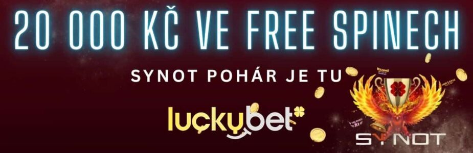 LuckyBet Synot pohár o 20 000 Kč ve free spinech