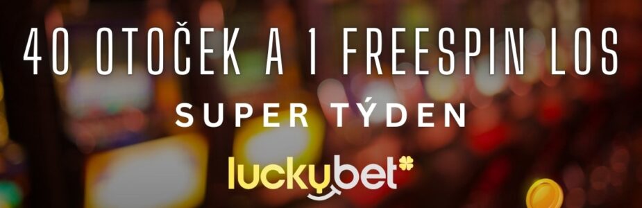 LuckyBet nabízí 120 Kč ve free spinech a 1 Freespin los