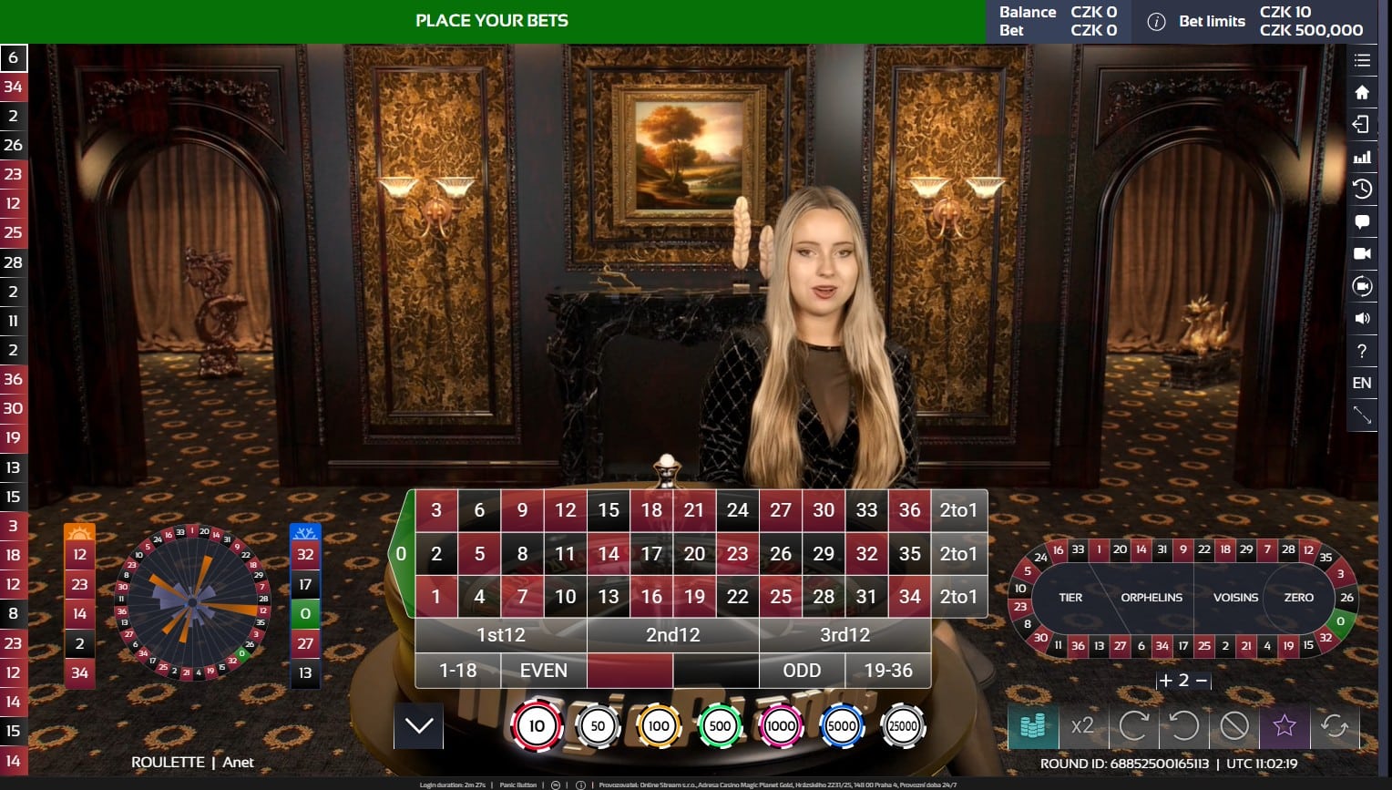 Ruleta live Magic Planet