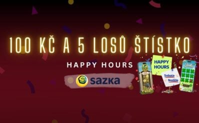 Sazka bonus 100 Kč a 5 online losů štístko