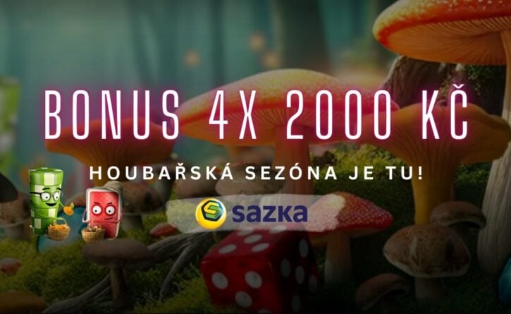 Sazka houbařský bonus 4x 2000 Kč