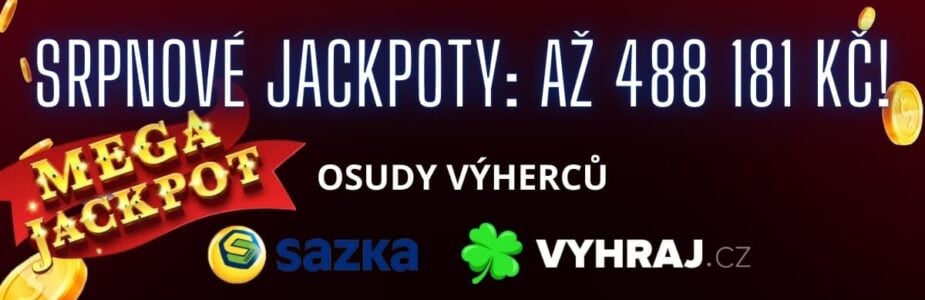 Srpnové jackpoty u Sazky Srpnové jackpoty u Sazky
