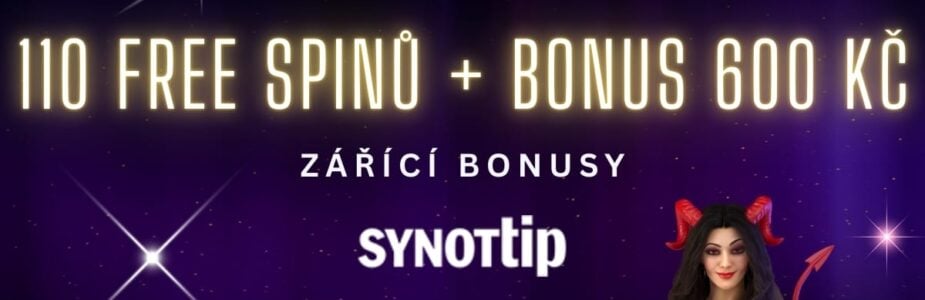 Synottip 110 otoček zdarma a bonus 600 Kč Synottip 110 otoček zdarma a bonus 600 Kč