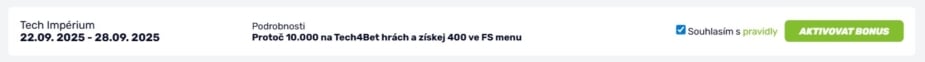 Aktivace bonusu v casinu fBET