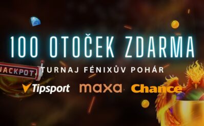100 free spinů turnaj na Tipsportu Chance a Maxy