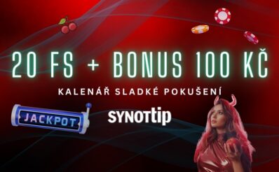 20 free spinů + bonus 100 Kč u Synottipu