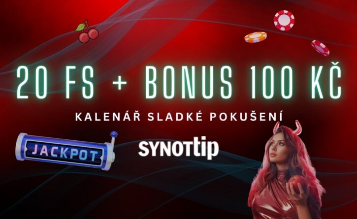 20 free spinů + bonus 100 Kč u Synottipu