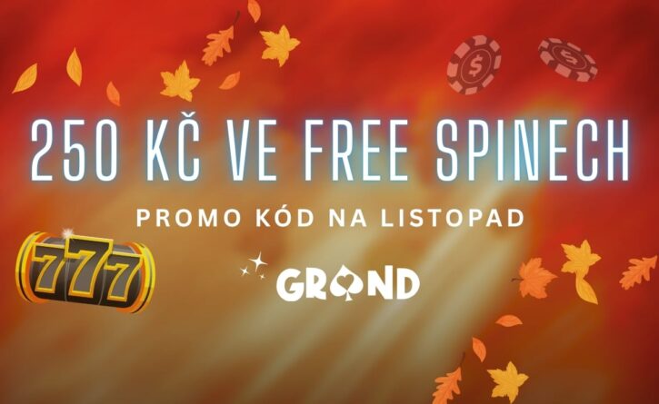 250 Kč ve free spinech u grandwinu