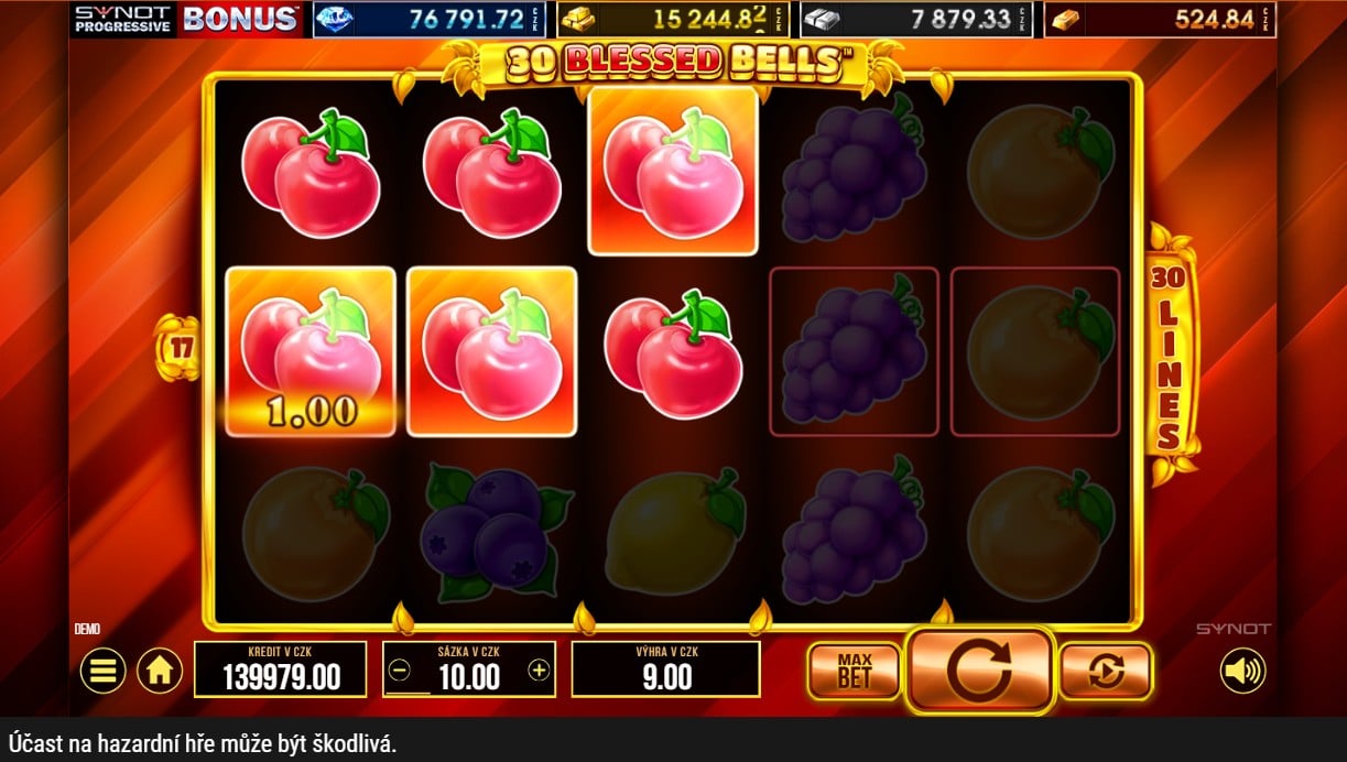 30 Blessed bells automat Synot Games
