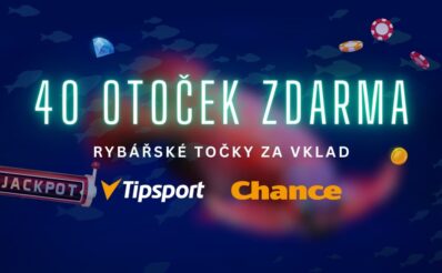 40 rybářských spinů za vklad u Tipsportu a Chance