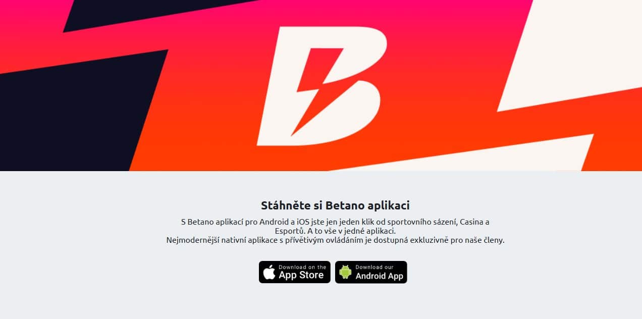 Betano aplikace