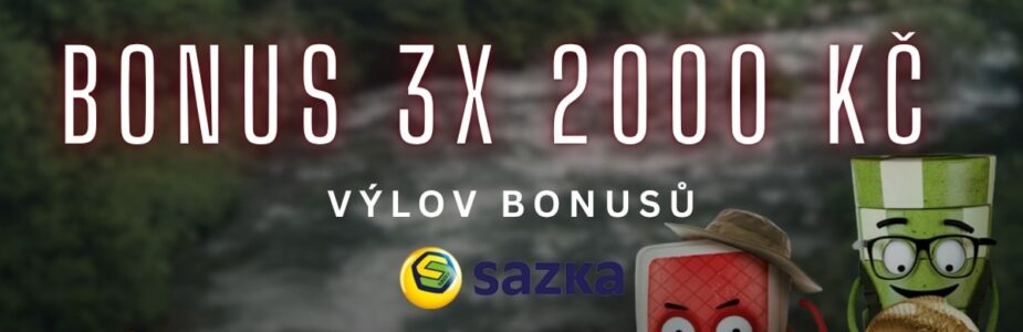Sazka 3×2000 Kč bonusový výlov Sazka 3x2000 Kč bonusový výlov