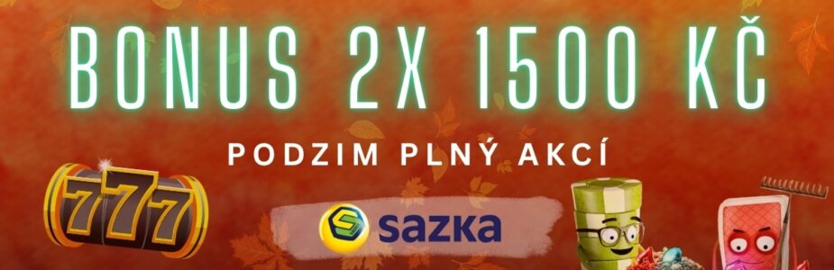 Podzimní bonus 2x 1500 Kč na Sazce