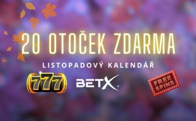 20 otoček zdarma z listopadového kalendáře BetX