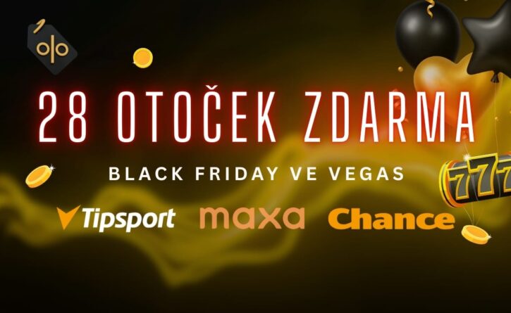 28 free spinů na Black Friday v Tipsportu, Chanci a Maxe