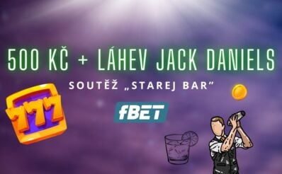 500 Kč + láhev Jack Daniels u fBET