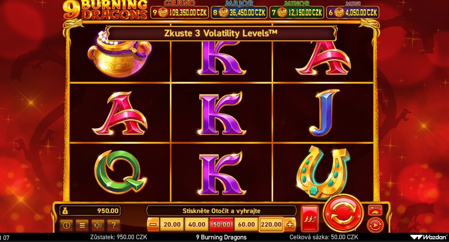 9 Burning Dragons automat demo