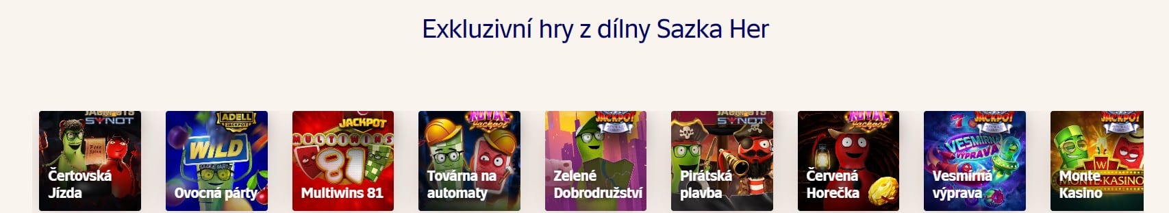 Exclusivní hry Sazka