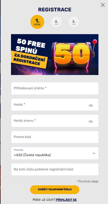 Registrační formulář u Forbesu