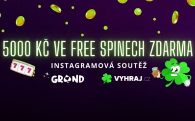Soutěž instagramová o 5000 Kč ve free spinech