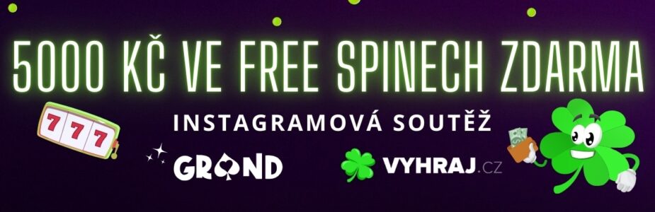 Soutěž instagramová o 5000 Kč ve free spinech