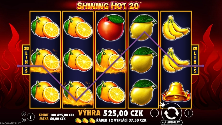 Téma a symboly Shining Hot 20