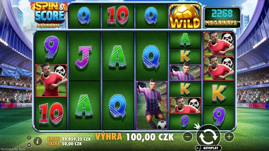 Téma a symboly Spin & Score Megaways