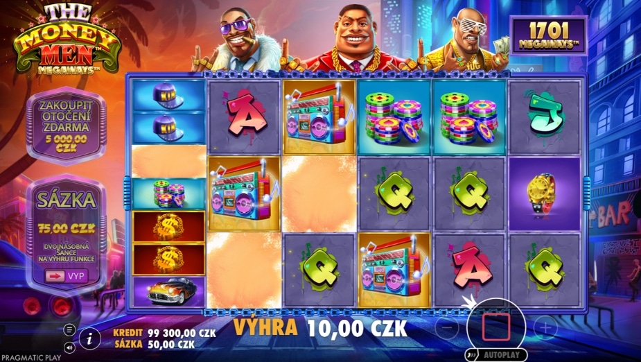 Téma a symboly The Money Men Megaways