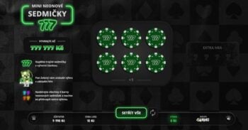 Ukázka nesetřeného losu Mini Neonové sedmičky