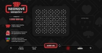 Ukázka nesetřeného losu Neonové sedmičky