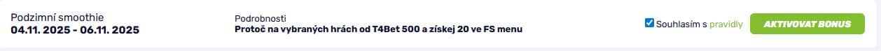 Aktivace bonusu u fBET