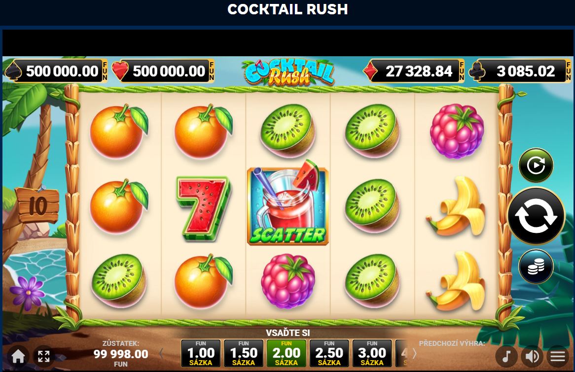 Cocktail Rush od Amusnet