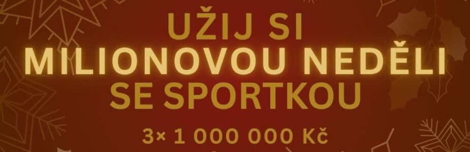 Je tady třetí adventní neděle Sportky a spolu s ní i tři miliony korun pro tři šťastlivce!