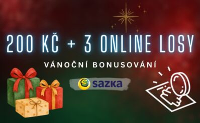 200 Kč a 3 online losy u Sazky