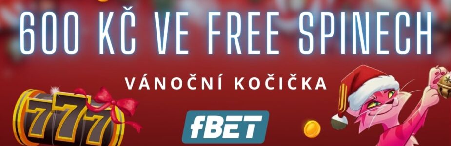 600 Kč ve free spinech v casinu fBET