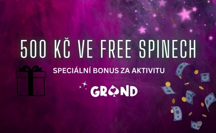 Grandwin 500 Kč ve free spinech