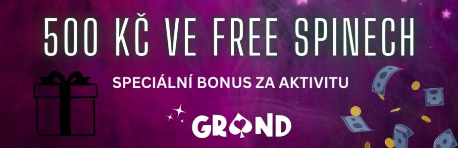Grandwin 500 Kč ve free spinech