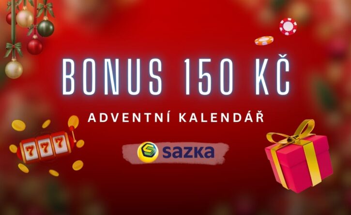 Bonus 150 Kč v adventním kalendáři Sazka Hry