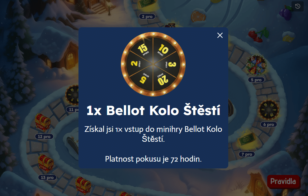 Bellot kolo štěstí v Luckybetu